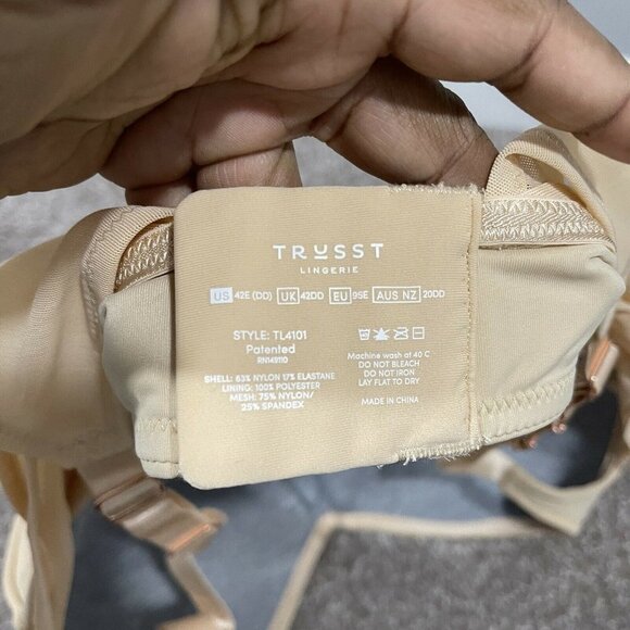 Trusst Lingerie Naomi Essential Full Figure Bra Size US 42E New Cream - Picture 2 of 4